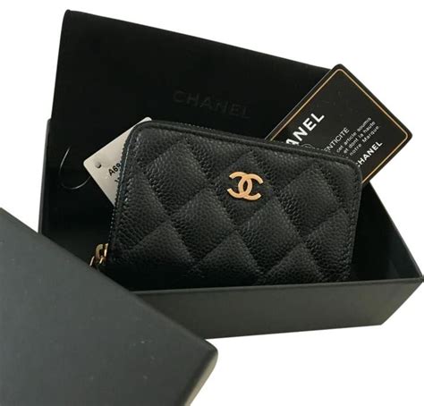 chanel card holdr|Chanel card holder zip around.